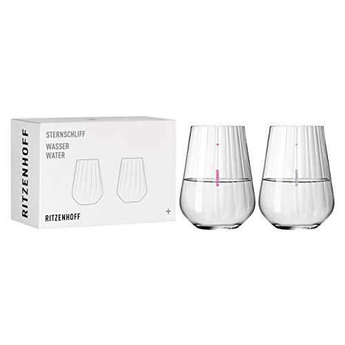 Ritzenhoff 3681001 Wasserglas Set 500 ml - Serie Sternschliff Set Nr. 1 - 2 Stück - mit Relieflinie - Made in Germany Ritzenhoff 3681001 Wasserglas Set 500 ml - Serie Sternschliff Set Nr. 1 - 2 Stück - mit Relieflinie - Made in Germany von RITZENHOFF