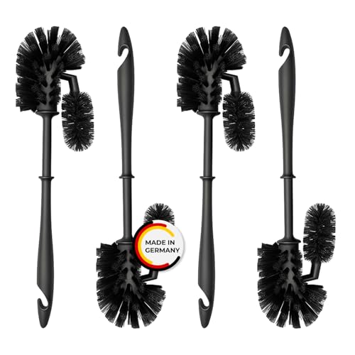 Rival 4er Set WC-Randreinigerbürste Smart Line mit PP-Borsten – Toilettenbürste mit ergonomischem Griff – Klobürste für schnelle & gründliche Reinigung – WC Bürsten Set mit Randreiniger von RIVAL