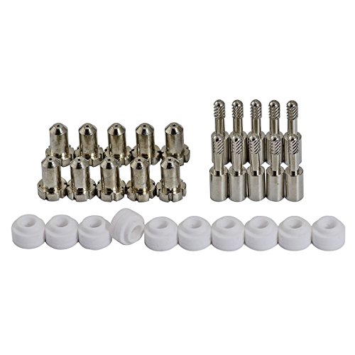 RIVERWELD Plasma elektrode 9-6006 Düsenspitze 8-3218 Wirbelring 8-3233 Kit für Thermal Dynamics Dynapak 110 PAK 2XT PCH-20 Plasma schneider 30 Stück von RIVERWELD