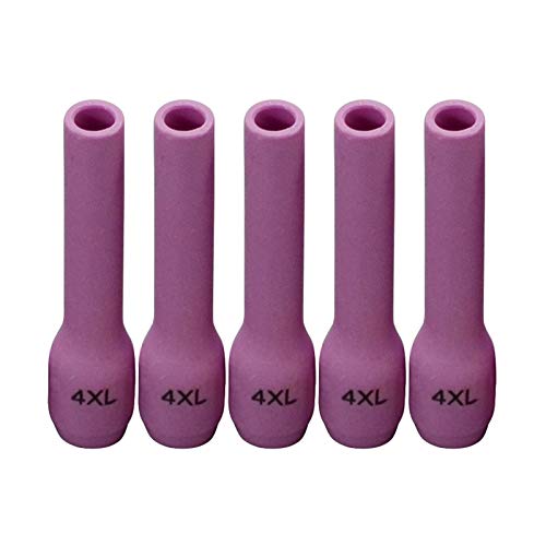 RIVERWELD WIG Aluminiumoxid-Düsen Keramikbecher Lang 796F75 6,5 mm #4XL Öffnung Passend für DB SR WP 9 20 25 TIG-Schweißbrenner Packung mit 5 Stück RIVERWELD WIG Aluminiumoxid-Düsen Keramikbecher Lang 796F75 6,5 mm #4XL Öffnung Passend für DB SR WP 9 20 25 TIG-Schweißbrenner Packung mit 5 Stück von RIVERWELD