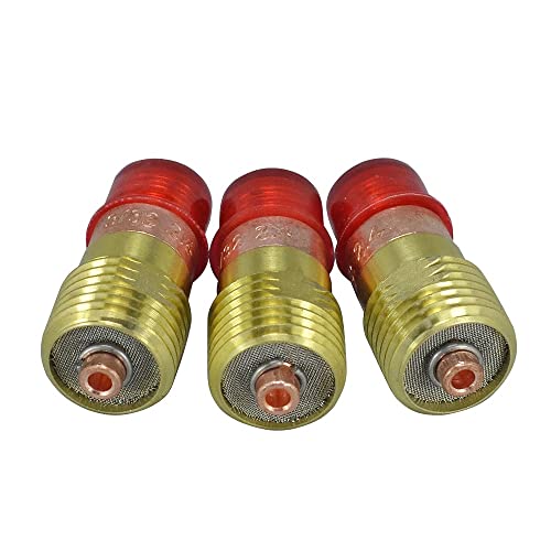 RIVERWELD TIG Stubby-Gaslinse 17GL332 2,4 mm Fit DB SR WP 17 18 26 WIG-Schweißbrenner 3pk von RIVERWELD