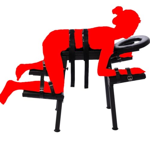 RIVILA SM Folter Bett Rückhalterahmen Sex Stuhl Strafbock Multifunktionale Faltstuhlmöbel Für Paare Sklavin SM Training Folter Instrument Entsperren Mehrere Posen von RIVILA