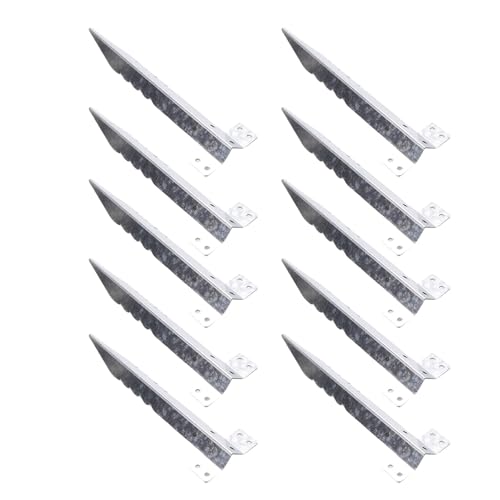 10 Pack Verzinkte Stahlschläfer Stakes Railway Sleeper Brackets Hochleistungsmetall -Pfahl für Gartenkanten Erhöhte Betten Auffahrt Grenzen von RIZGHWOY