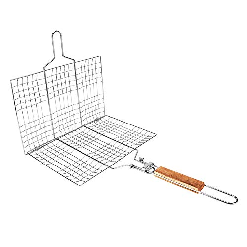 BBQ Grill NET NETLICHES Outdoor-Werkzeug für Barbecue Camping-Picknick, Großer Fläche Anti-Scald-Griff von RIZGHWOY