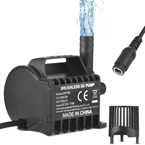 Brunnenpumpe Mini Submerible Pumpe DC12V 11W 6.5ft DC Buchse für Fisch Tank Teich Tabletop Brunnen von RIZGHWOY
