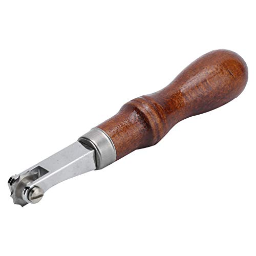 Lederhandwerksabstandshalter -Set Glatt Rotierende Überstitch -Rad Punch Werkzeug für DIY Leder Projekte Legierungstahl + Holz von RIZGHWOY