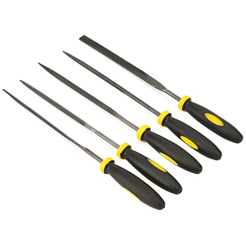 Praktisches Beliebtes Stahl -Raspe -Holzdatei Set Mini Sortiertes Flachdatei Kit für Feine Gestaltungs und Polierarbeiten Weicher Gummihandle 5 Jahre Erfahrung Erfahrung (3 * 140mm) von RIZGHWOY