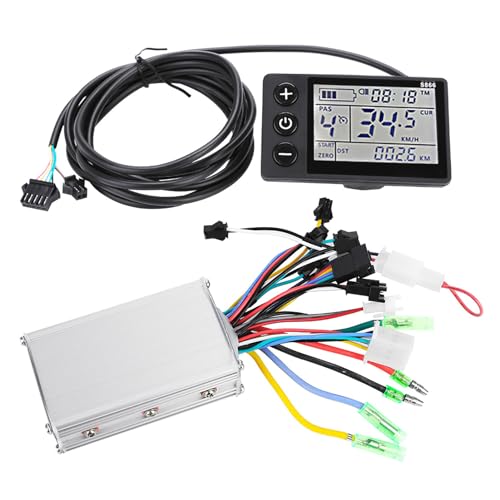 RIZGHWOY 24 V-48 V Wasserdichtes LCD-Anzeigefeld, Bürstenloses Controller-Kit für Elektrofahrräder und Roller, 3/5/9 Gänge Optional für Elektrofahrräder, Autos und Roller (36 V/48 V 350W) von RIZGHWOY