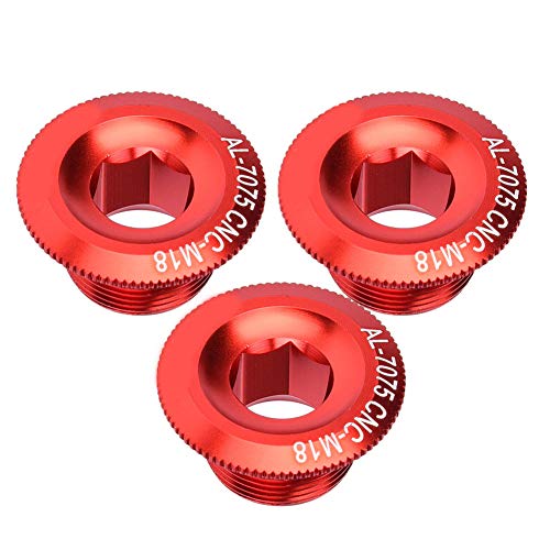 RIZGHWOY 3pcs 18 Mm Aluminiumlegierungen -Achse -Schraubenmutter, Fahrradkurbel -Spur -Radmuttern, Leichtes Kettenradzubehör Zum Radfahren (18 mm rot 3 verkauft verkauft) von RIZGHWOY