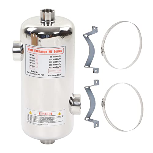 RIZGHWOY 40kw Schwimmbad Wärme Tauscher Edelstahl für Solar Pool Heizung Spas von RIZGHWOY