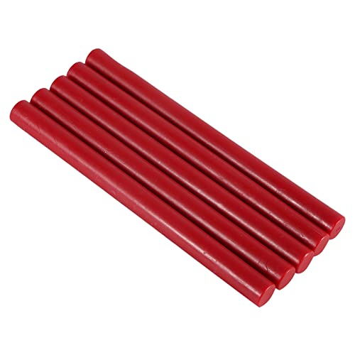 RIZGHWOY 5pcs Versiegelungswachs -Sticks Feuermanuskript -Versiegelungswachs für Dichtungsstempel Standard Kleberpistole (Rot) von RIZGHWOY