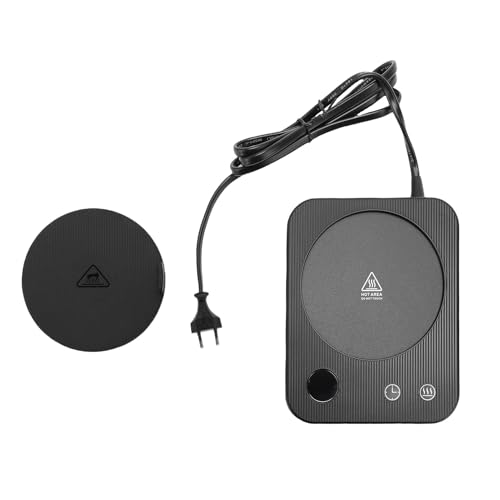 RIZGHWOY Becherwärmerin, Elektrobecherwärmer -Desktop -Heizung mit 40 55 65 85 ℃ Einstellbarer Auto -Absperrungstimer für Home Office -Schlafsaal (EU -Stecker 220 V) von RIZGHWOY