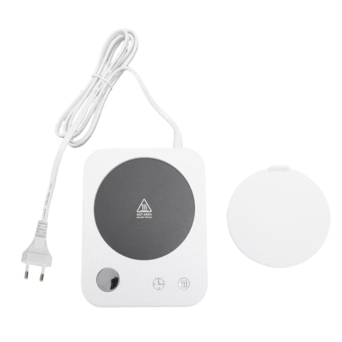 RIZGHWOY Becherwärmerin, Elektrobecherwärmer -Desktop -Heizung mit 40 55 65 85 ℃ Einstellbarer Auto -Absperrungstimer für Home Office -Schlafsaal (EU -Stecker 220 V) von RIZGHWOY