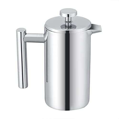 RIZGHWOY Edelstahl Französischer Presse Kaffeemaschine Isolierte Teekanne für Home Office Küche 350 Ml Doppelwandfilter RIZGHWOY Edelstahl Französischer Presse Kaffeemaschine Isolierte Teekanne für Home Office Küche 350 Ml Doppelwandfilter von RIZGHWOY