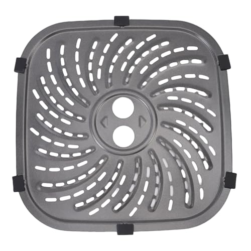 RIZGHWOY Edelstahlluft -Fritteuse -Grillplatte, Tablettständer Teile mit Einem Nicht Stehenden Kühlergrill für 6qt 8qt Air Fryers Geeignet (L) von RIZGHWOY