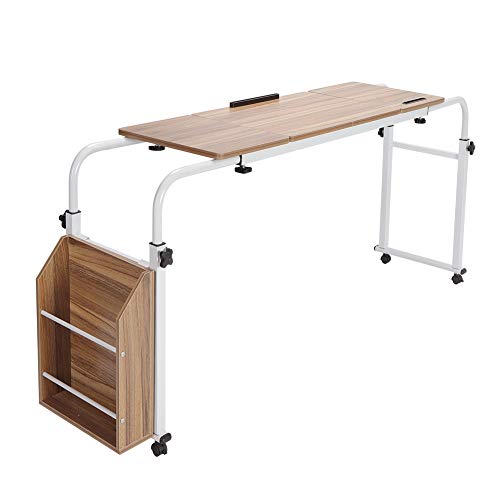 RIZGHWOY Einstellbare Laptop -Tabelle mit Rädern Höhe und Länge Einstellbar Neigbare Tischplatte Größerer Speicherplatz Multi Zweck Oak (1,2 m / 3,9 Fuß) von RIZGHWOY