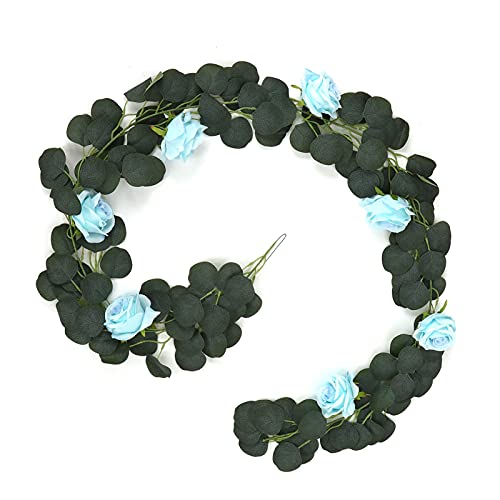 RIZGHWOY Gefälschte Rose Girland (Blue) von RIZGHWOY