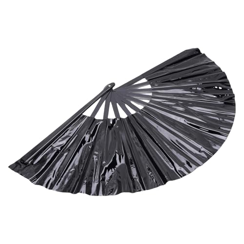 RIZGHWOY Großer Faltender Fan Chinese Kung Fu Tai Chi Tanz Performance Hand Fan PVC Festival Party Handwerk Handheld Slapping Fan RIZGHWOY Großer Faltender Fan Chinese Kung Fu Tai Chi Tanz Performance Hand Fan PVC Festival Party Handwerk Handheld Slapping Fan von RIZGHWOY