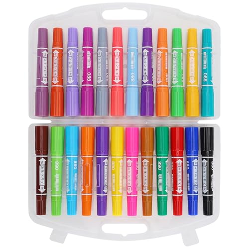 RIZGHWOY Handgezogene Haken Stift Umweltschutz Malwerkzeug für Kompakte Scheibe und Metalloberfläche Schreiben (880-24 Farben) von RIZGHWOY