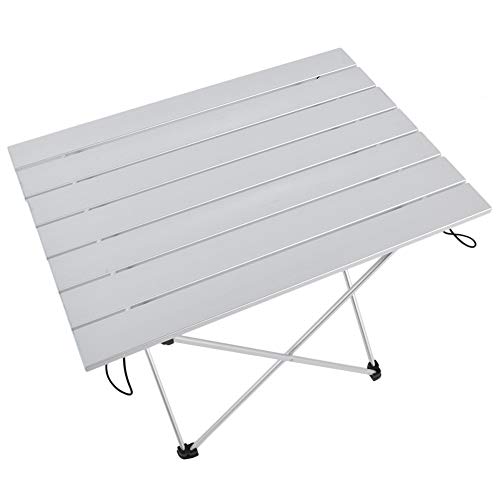 RIZGHWOY Hochstärkende Faltbare Aluminium -Legierungstisch Im Freien für Fischerei und Garten BBQ, Easy Setup Tisch (#2) von RIZGHWOY
