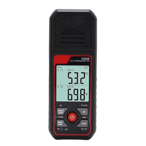 RIZGHWOY K J Typ Thermoelement Thermometer Digitales Temperaturmesser mit Zwei Kanal -Backbeleuchtung LCD für die Verwendung von HVAC -Kühlung Labor RIZGHWOY K J Typ Thermoelement Thermometer Digitales Temperaturmesser mit Zwei Kanal -Backbeleuchtung LCD für die Verwendung von HVAC -Kühlung Labor von RIZGHWOY