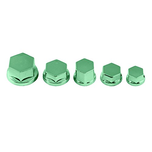 RIZGHWOY Motorradschraube Nussschraube/Befestigungskappe 30pcs Dekorative Abdeckung für Fit für für, Resistantes Stilvolles Motorgetriebe Primär Universal für die Meisten Motorräder (GREEN) von RIZGHWOY