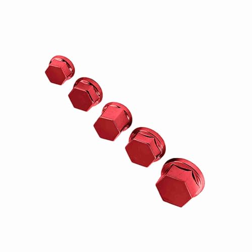 RIZGHWOY Motorradschraube Nussschraube/Befestigungskappe 30pcs Dekorative Abdeckung für Fit für für, Resistantes Stilvolles Motorgetriebe Primär Universal für die Meisten Motorräder (Rot) von RIZGHWOY