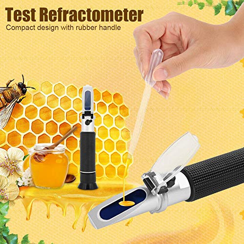 RIZGHWOY Refraktometer für den Bosenspezifischen Schwerkraft -Biertest 58~92% Konzentration Haltbarer Aluminiumkörper für Homeber- und Winzer von RIZGHWOY