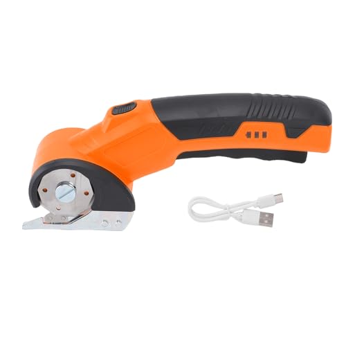 RIZGHWOY Schnurloser Elektrischer Scherenbox Stromschneider Kartonschneider Stoffschere Geeignet für das Herstellen von Nähen DIY -Heimgebrauch Geeignet (ORANGE) von RIZGHWOY