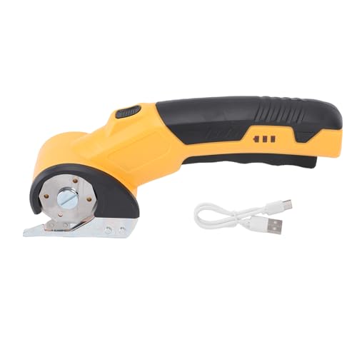 RIZGHWOY Schnurloser Elektrischer Scherenbox Stromschneider Kartonschneider Stoffschere Geeignet für das Herstellen von Nähen DIY -Heimgebrauch Geeignet (YELLOW) von RIZGHWOY