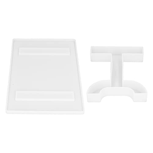 RIZGHWOY Silikonharz DIY Silikonform für Desktop -Plattform -Rack, Einfach zu Enttäuschen für Home Office Decor, Weißes Material (T-Fuß + Tischset 60-783) von RIZGHWOY