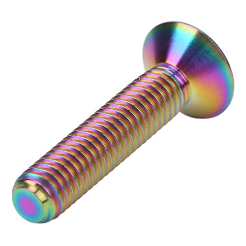 RIZGHWOY Titan-Legierungsradrad Bike Stamm Schraube Headset Cap Bolt M6x30mmmm Leichter Rostproof mit Titanbolzen für 1-1/8-Straßenrad (Glänzend; 3x2,6 mm) von RIZGHWOY