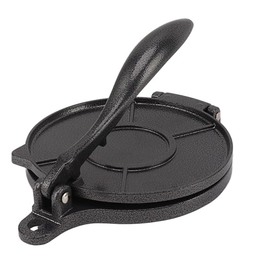 RIZGHWOY Tortilla Press, Premium -Aluminium -Legierung, Schnelles Presswerkzeug für Chinesische Kuchen, Handkuchen, Fleischkuchen, Hausgebrauch Kochbegeisterte (16 cm schwarz) von RIZGHWOY