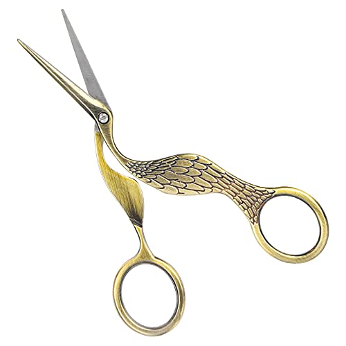 RIZGHWOY Vintage Edelstahl aus Edelstahl Handwerksschere, Savitated Tipp für Couture DIY Chance Chance, Blech Chises for House (Bronze) von RIZGHWOY