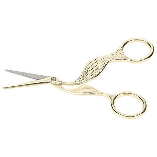 RIZGHWOY Vintage Edelstahl aus Edelstahl Handwerksschere, Savitated Tipp für Couture DIY Chance Chance, Blech Chises for House (GOLD) von RIZGHWOY