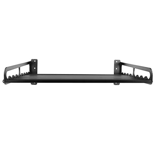 RIZGHWOY Wandmontierte Mikrowellen -Ofen -Rackhalter Stabiler Konstruktion, Schwarzer Küchenspeicherorganisator für Kleine Räume (50 * 40) von RIZGHWOY