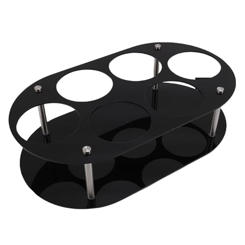 RIZGHWOY Wasserflaschenorganisator, Acrylstallbecher -Speicher für Küchenarbeitsplatte, Hält Bis zu 6 Flaschen (BLACK) von RIZGHWOY