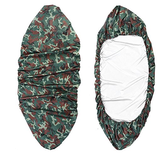 RIZGHWOY wasserdichte Kajak-Abdeckung, UV-beständige Kajak-Aufbewahrungsabdeckung, Kanu-Abdeckungszubehör mit 4,5 M Länge, Polyester, Geeignet für 3,6–4 M Kajaks (Große Blumen Camouflage) von RIZGHWOY