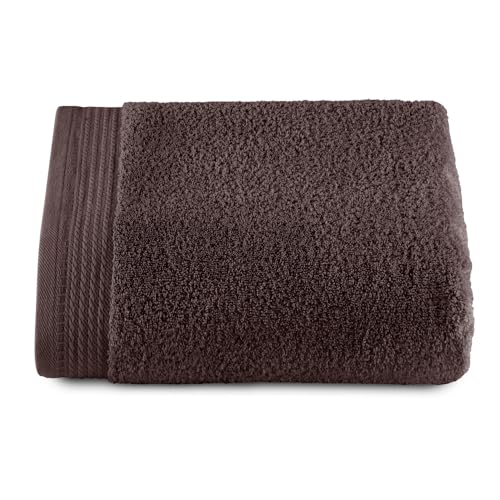 RIZO Top Towel - 1 Duschtuch, Badetuch, 100% gekämmte Baumwolle, 600 g/m², 70 x 140 cm, Braun von Top Towel