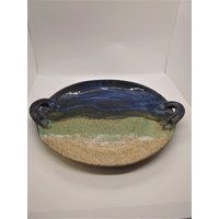 Handgemachte Servierplatte Aus Steingut Vorspeisentablett Mit Griffen von RIchmanPottery