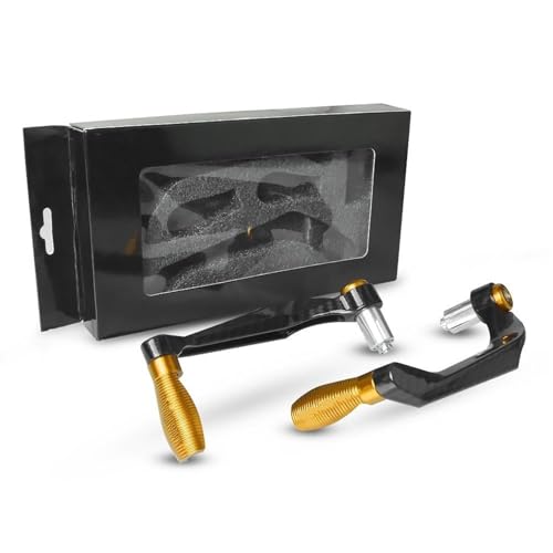RJKZX Kupplungslenkerschutz 22 MM Kohlefaser Lenkergriffe Schutz Bremse Kupplungshebel Für CB919 CB 919 F Hornet 2001-2008 2002 2003 2004 2005 2006 2007(Gold) von RJKZX