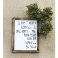 Build People Dann Bauen Business Reverse Canvas Schild von RJMCustoms