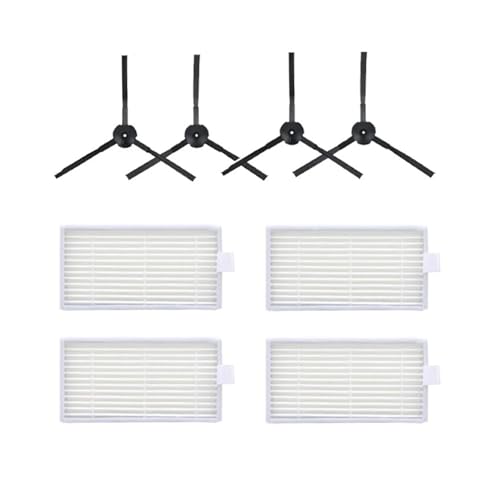 Ersatz Des Seitenbürstenfilters, Kompatibel Mit ILIFE V3, V3s V5 V5s Pro X5 V55 V50 Roboterstaubsaugerteilen.(4pcsSide brush+4pcsFilters) von RJMVMGDVK
