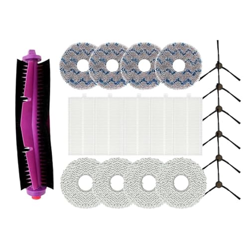 RJMVMGDVK Kompatibel Mit Midea, V10/V12/W11 Wischrobotern. Verbrauchsmaterial Einschließlich Hauptbürste, Wischtuch, Filterelement Und Staubbeutel-Seitenbürste.(21pcs) von RJMVMGDVK