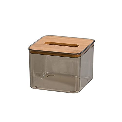Transparente Taschentuchbox aus Bambusholz, Schublade, Taschentuchbox, Stil, Deckel, skandinavisches B, minimalistische Einrichtungsbox K6G2 von RJSQAQE