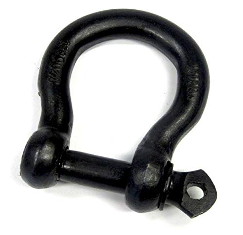 10x Schäkel geschweifte Form schwarz verzinkt 6mm Rundschäkel (909451) von RJT