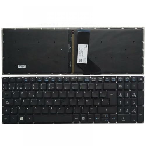 Laptop-Tastatur kompatibel mit Aspire E5-523 E5-523G E5-552 E5-552G E5-553 E5-553G E5-575 E5-575G E5-575T US UK Spanisch Latein Deutsch Layout(SP with Backlit) von RJXDUPHT