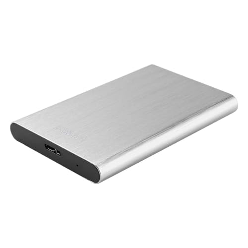 RJXDUPHT 1 TB tragbare 25-Zoll-Externe Festplatte USB 3.0, kompatibel mit Tablets und Anderen Geräten, Metall-Plug-and-Play(Silver) von RJXDUPHT