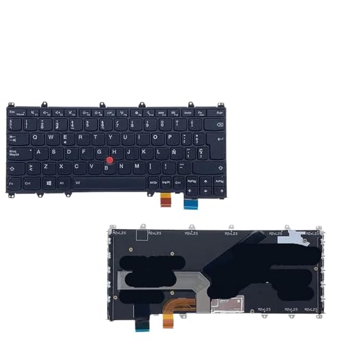 RJXDUPHT LAS Latin SP Spanische Tastatur, kompatibel mit X380 S1 260 370 Modellen 01AV726 01EN396 00PA134 01AV719 01EN389(SP Black BL 260) von RJXDUPHT