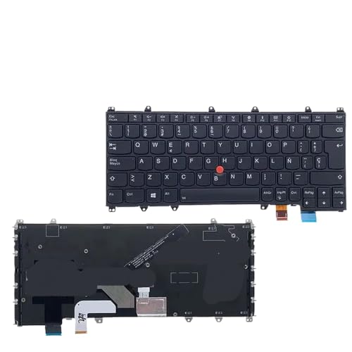 RJXDUPHT LAS Latin SP Spanische Tastatur, kompatibel mit X380 S1 260 370 Modellen 01AV726 01EN396 00PA134 01AV719 01EN389(SP Black BL 370) von RJXDUPHT